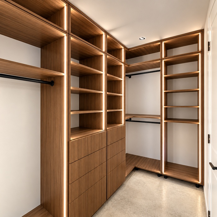 Custom walk-in closet